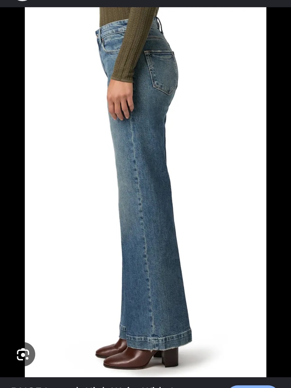 PAIGE Leenah Wide-Leg Jeans in Medium Blue Wash - Picture 2 of 5